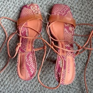 Antonio Melani Orange High heels size 6.5